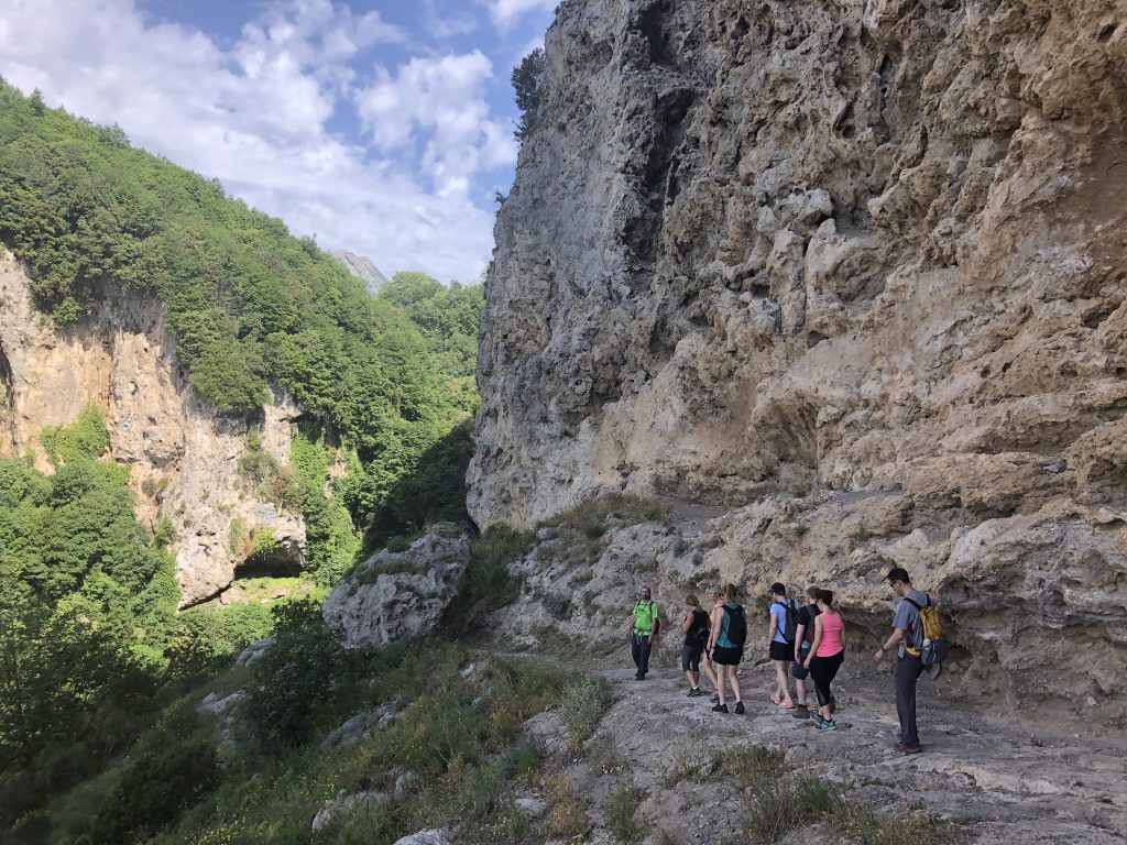 Hiking along the Orrino di Pino in Italy with our Intrepid Travel group