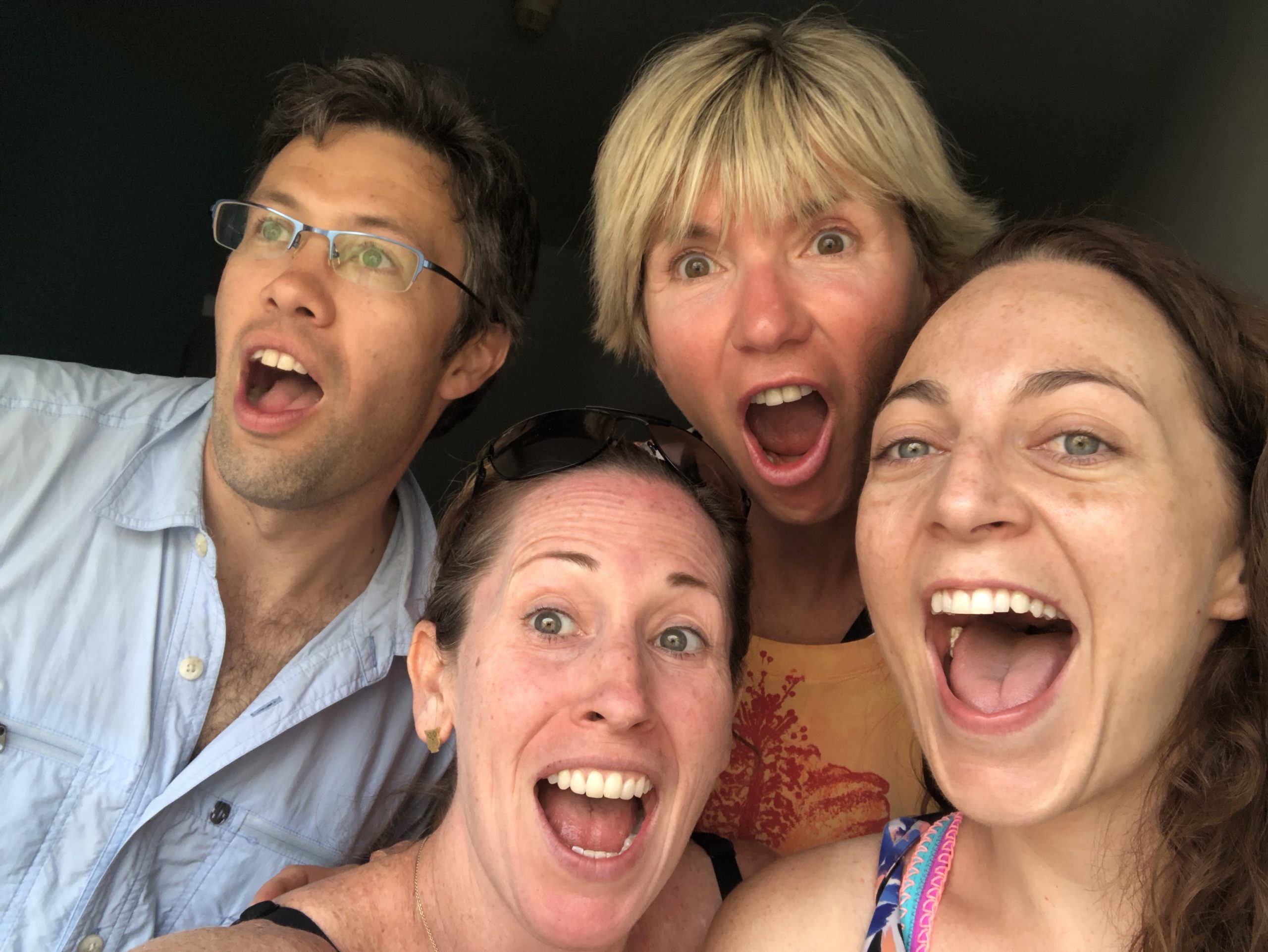 my roommate, myself and others having fun during our Amalfi Coast Intrepid hiking group