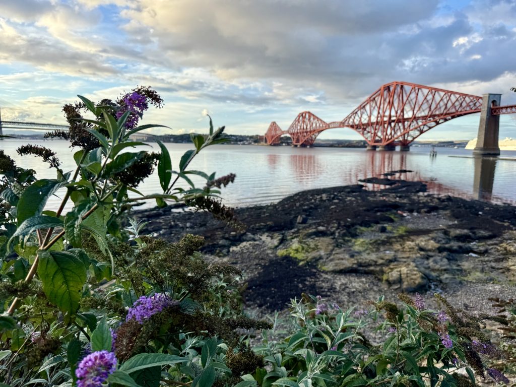 view of the bridge in Edinburgh where we did a linear route during our trip through England and Scotland