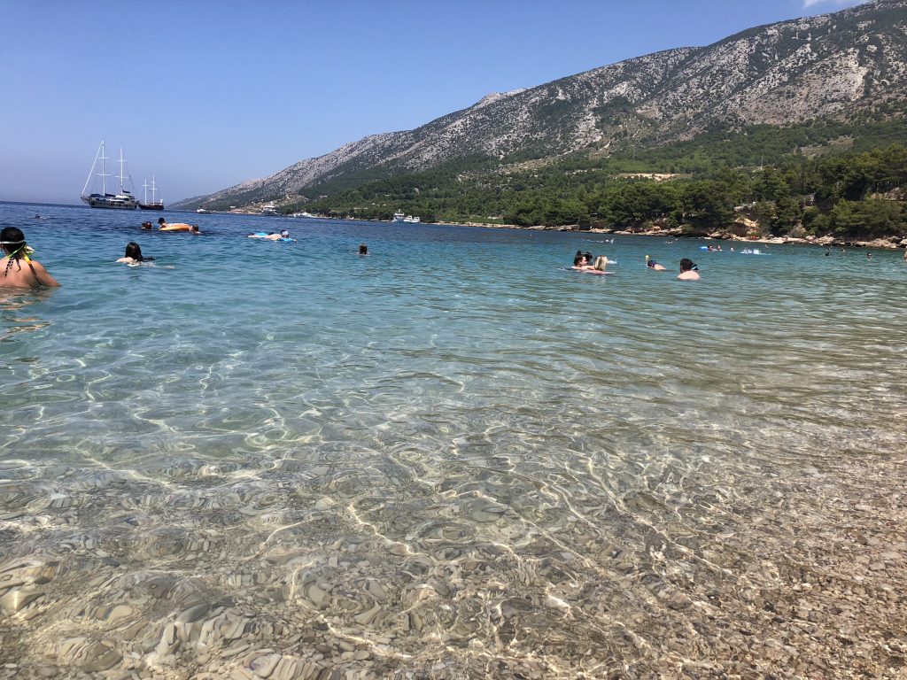 Crystal clear water in Bol, Croatia