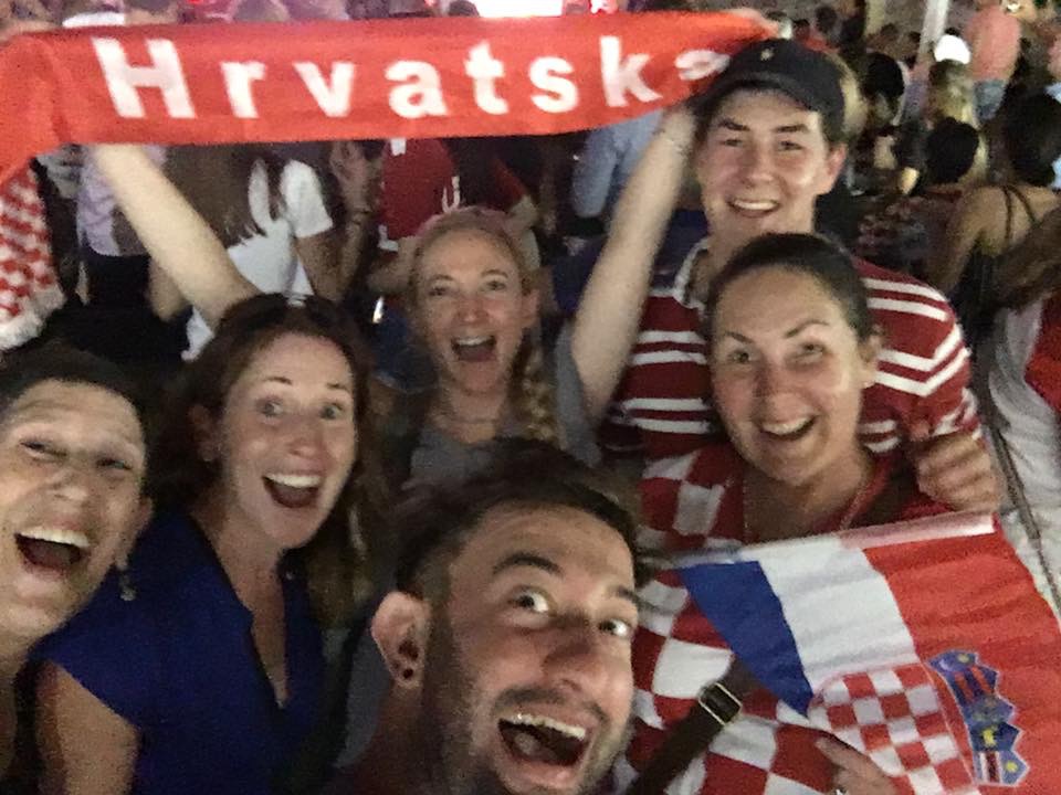 Celebrating the World Cup win in Zadar, Croatia