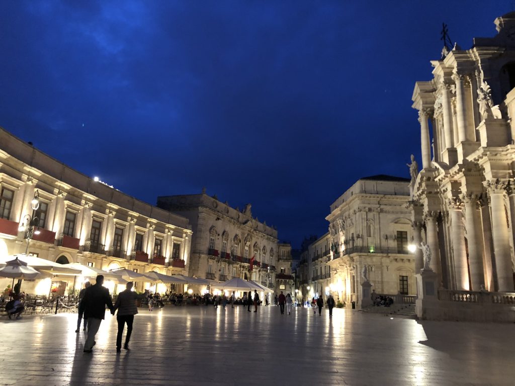 Quiet nights in Ortigia Island in Sicily, where I was learning Italian in Sicily