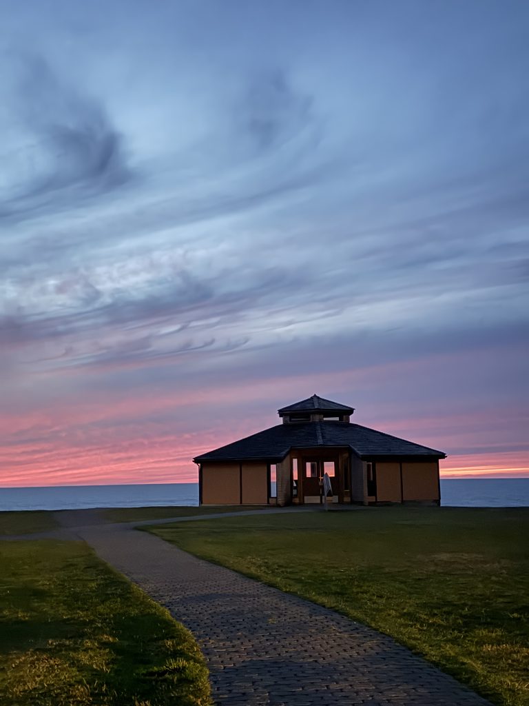 The Oregon Coast has moody beauty in fall, and still can give great sunsets.