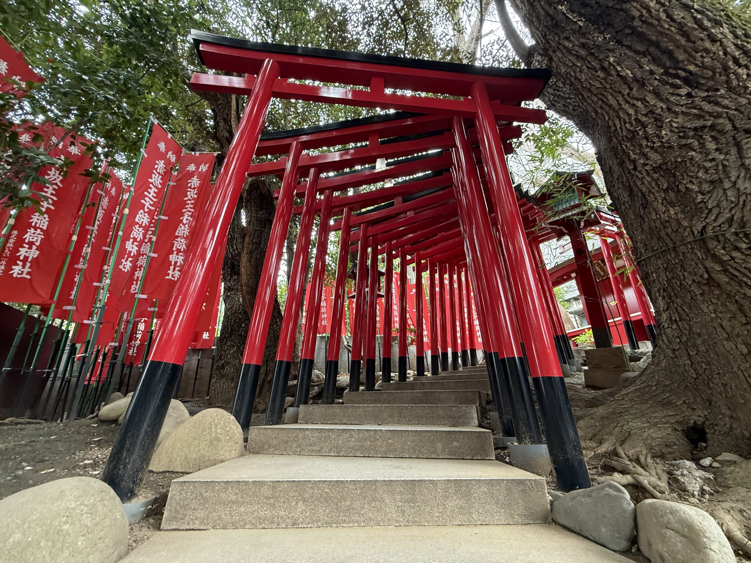 Some temples in Tokyo don't cost anything to see, like the Tori gates at Nori Park