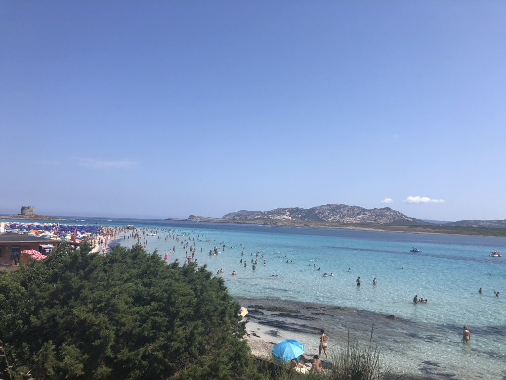 Famous La Pelosa Beach in Stintino, Sardinia