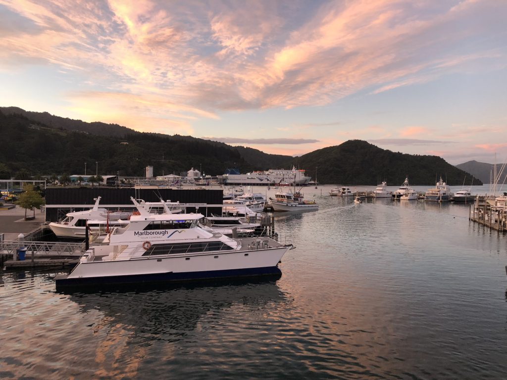 Spent the evening on Queen Charlotte Sound in Picton